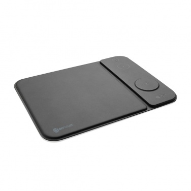 Logotrade promotional item image of: Swiss peak RCS recycled PU 15W 3 in 1 charging mousepad