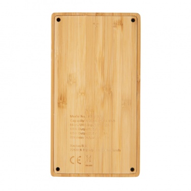 Logotrade promotional item image of: Bamboo 4.000 mAh wireless 5W Powerbank