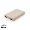 Wheat Straw 5.000 mAh Pocket Powerbank, khaki