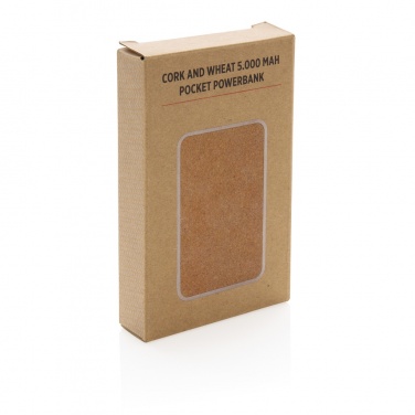 Logotrade promotional merchandise picture of: Cork and Wheat 5.000 mAh pocket powerbank