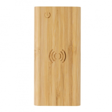 Logotrade promotional gift picture of: Bamboo 8.000 mAh 5W wireless powerbank