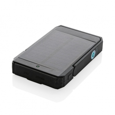 Logo trade promotional items image of: Skywave RCS rplastic solar powerbank 5000 mAh 10W wireless