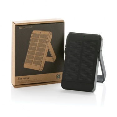 Logotrade promotional giveaway picture of: Skywave RCS rplastic solar powerbank 5000 mAh 10W wireless