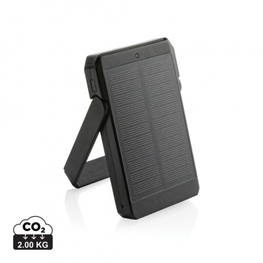 Logo trade corporate gifts image of: Skywave RCS rplastic solar powerbank 5000 mAh 10W wireless