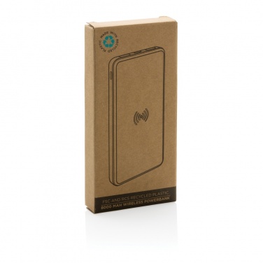 Logotrade promotional gift picture of: RCS recycled plastic 8000 mAh Wireless Powerbank