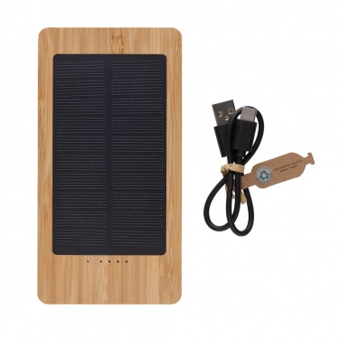 Logotrade advertising product image of: Sunwick 10.000 mAh Bamboo solar powerbank