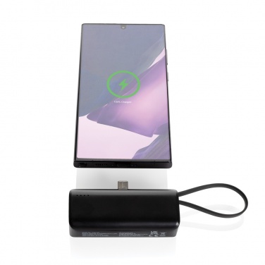 Logo trade business gifts image of: Powerlink RCS rplastic 3000 mah powerbank USB C connector