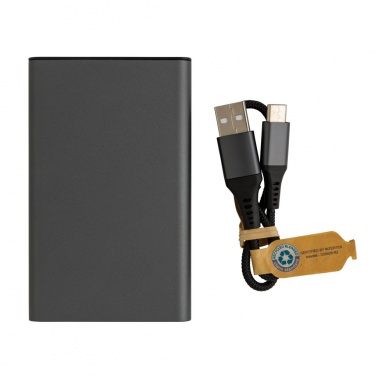 Logotrade promotional merchandise photo of: Terra RCS recycled aluminium powerbank 5.000 mAh