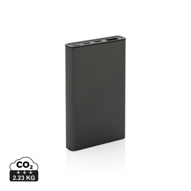 Logo trade promotional giveaways picture of: Terra RCS recycled aluminium powerbank 5.000 mAh