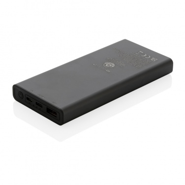 Logo trade corporate gifts image of: Terra RCS recycled 18W aluminium powerbank 10.000 mAh