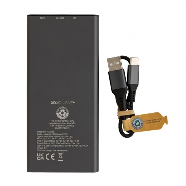 Logotrade corporate gift picture of: Terra RCS recycled 18W aluminium powerbank 10.000 mAh