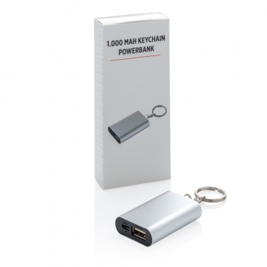 Logo trade promotional giveaway photo of: 1.000 mAh keychain powerbank