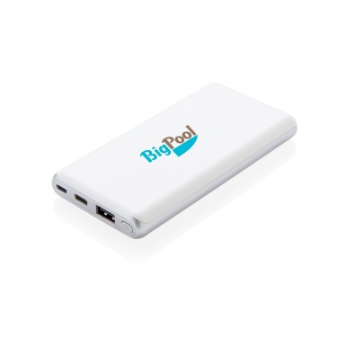 Logo trade promotional items image of: Ultra fast 10.000 mAh powerbank with PD