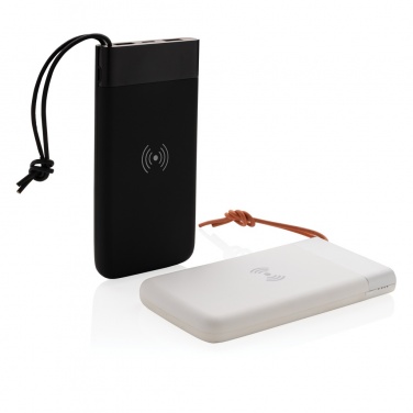 Logo trade promotional giveaway photo of: Aria 8.000 mAh 5W wireless charging powerbank