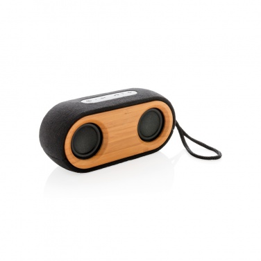 Logo trade promotional merchandise image of: Bamboo X double speaker