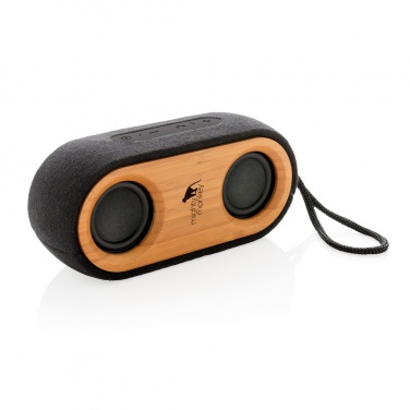 Logotrade promotional product picture of: Bamboo X double speaker