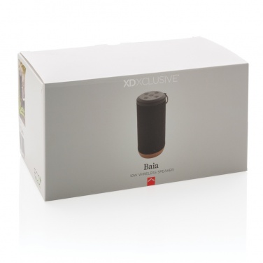 Logo trade corporate gifts image of: Baia 10W wireless speaker, cork