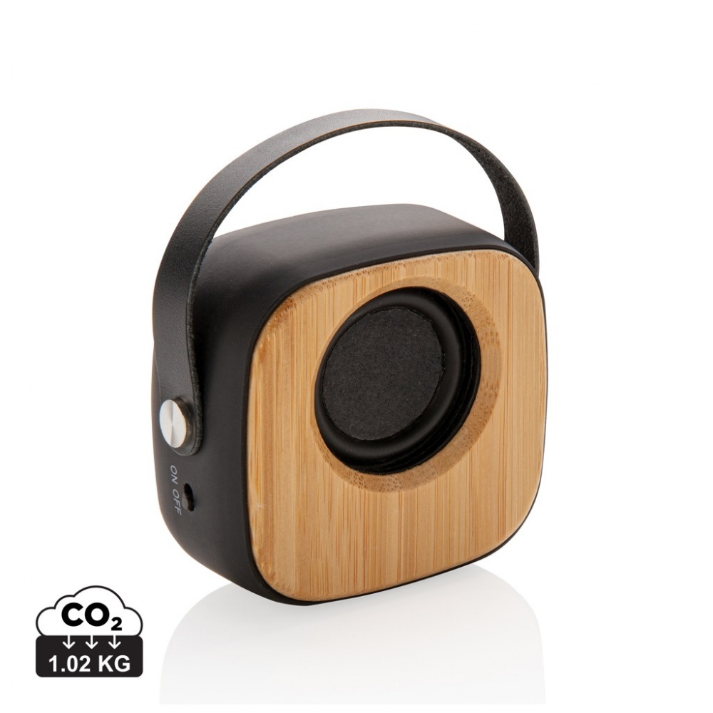 Logo trade promotional items picture of: Bamboo 3W Wireless Fashion Speaker