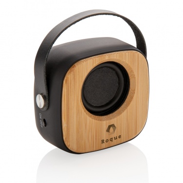 Logo trade promotional merchandise picture of: Bamboo 3W Wireless Fashion Speaker