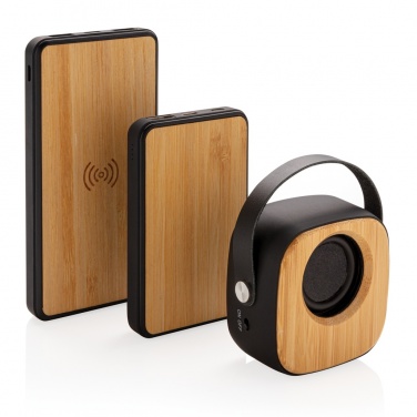 Logo trade promotional items image of: Bamboo 3W Wireless Fashion Speaker