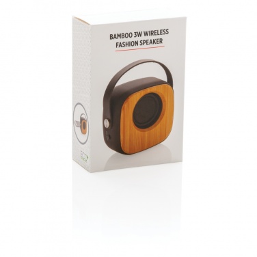 Logotrade promotional item picture of: Bamboo 3W Wireless Fashion Speaker