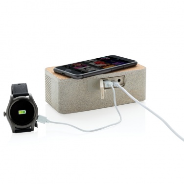 Logotrade promotional giveaway picture of: Wheatstraw wireless charging speaker