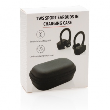 Logo trade promotional giveaway photo of: TWS sport earbuds in charging case