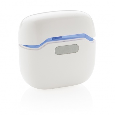 Logo trade promotional items image of: TWS earbuds in UV-C sterilising charging case