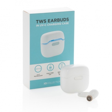 Logo trade promotional items picture of: TWS earbuds in UV-C sterilising charging case