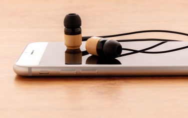 Logo trade advertising products image of: Bamboo wireless earbuds