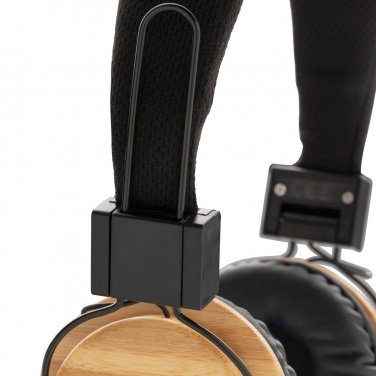 Logo trade promotional item photo of: Bamboo wireless headphone