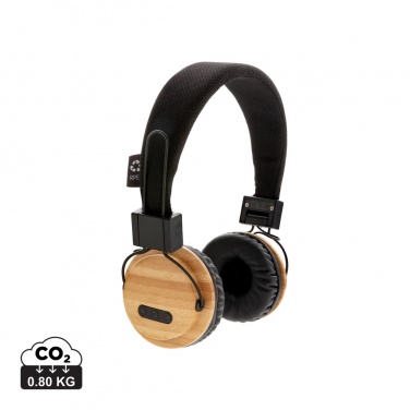 Logotrade promotional item picture of: Bamboo wireless headphone