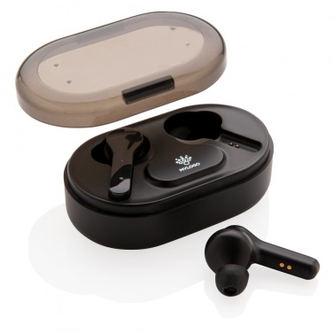 Logo trade promotional items picture of: Light up logo TWS earbuds in charging case