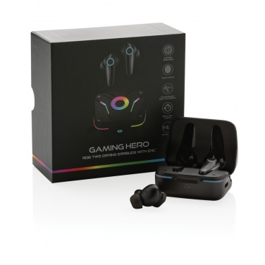 Logo trade promotional giveaways image of: RGB gaming earbuds with ENC