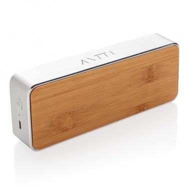 Logo trade corporate gifts picture of: Nevada Bamboo 3W wireless speaker