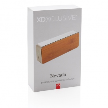 Logotrade corporate gift image of: Nevada Bamboo 3W wireless speaker