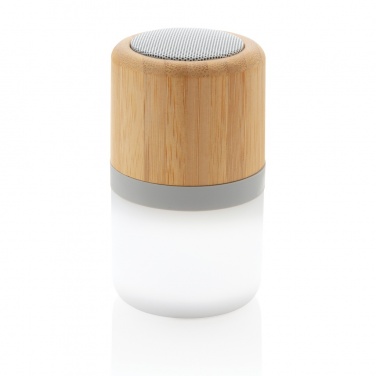 Logo trade promotional item photo of: Bamboo colour changing 3W speaker light