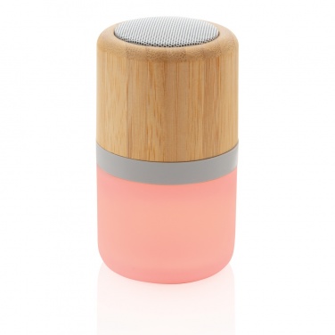 Logo trade promotional products image of: Bamboo colour changing 3W speaker light