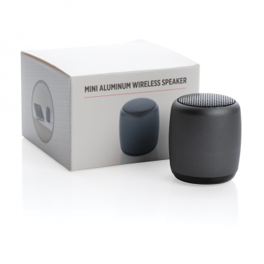 Logo trade promotional items picture of: Mini aluminium wireless speaker