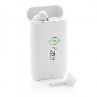 Logo trade business gift photo of: Liberty TWS earbuds with 5.000 mAh powerbank