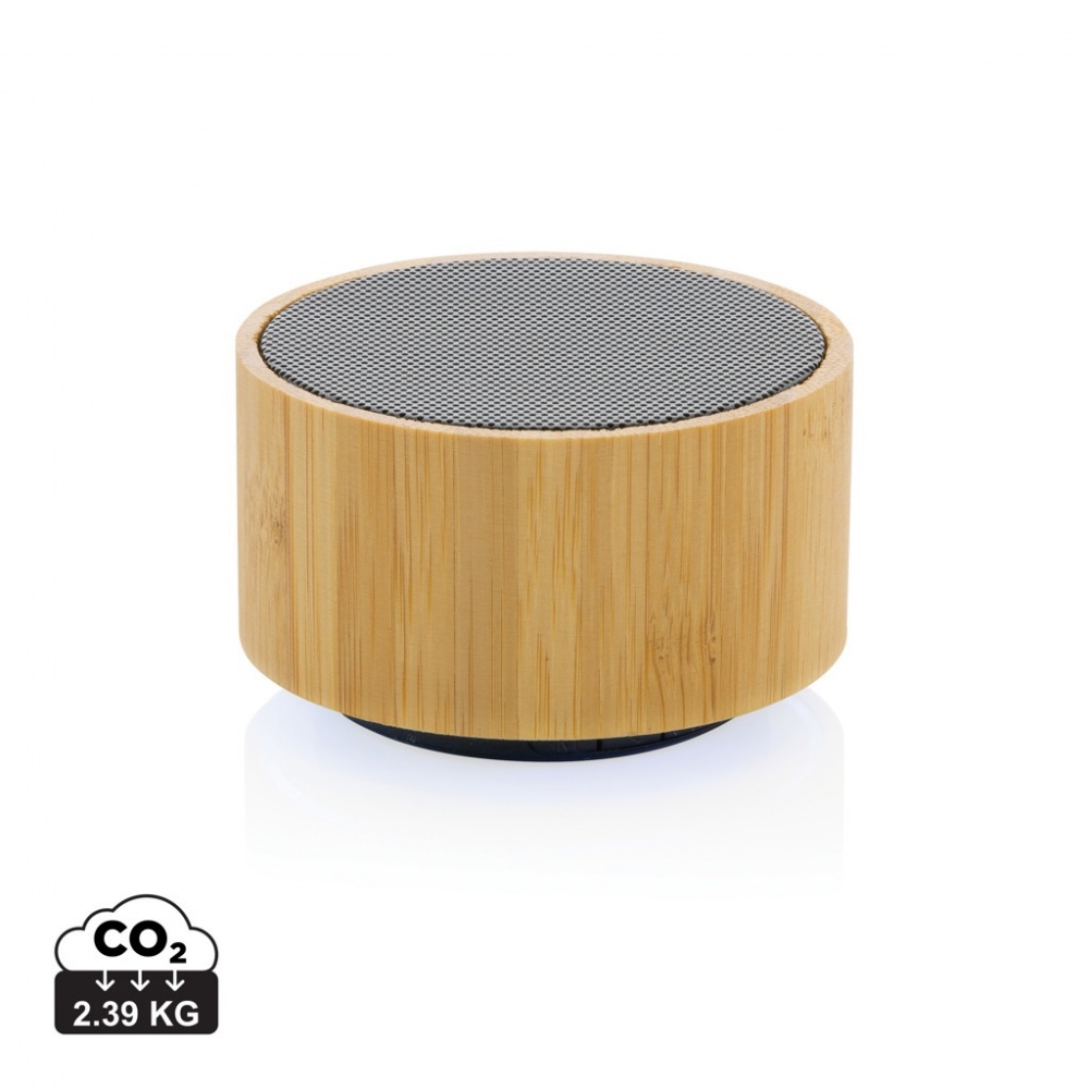 Logotrade advertising product image of: RCS recycled plastic and bamboo 3W wireless speaker