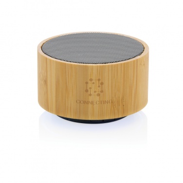 Logotrade promotional item image of: RCS recycled plastic and bamboo 3W wireless speaker