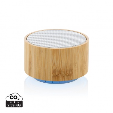 Logo trade promotional merchandise picture of: RCS recycled plastic and bamboo 3W wireless speaker