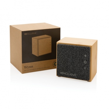 Logo trade promotional giveaways picture of: Wynn 5W bamboo wireless speaker