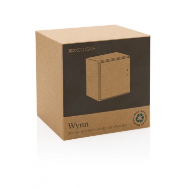 Logo trade promotional gift photo of: Wynn 5W bamboo wireless speaker