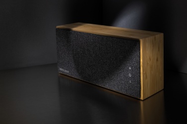 Logo trade corporate gifts picture of: Wynn 20W bamboo wireless speaker