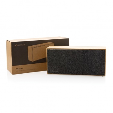 Logo trade promotional gifts image of: Wynn 20W bamboo wireless speaker