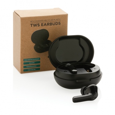 Logotrade advertising product image of: RCS standard recycled plastic TWS earbuds