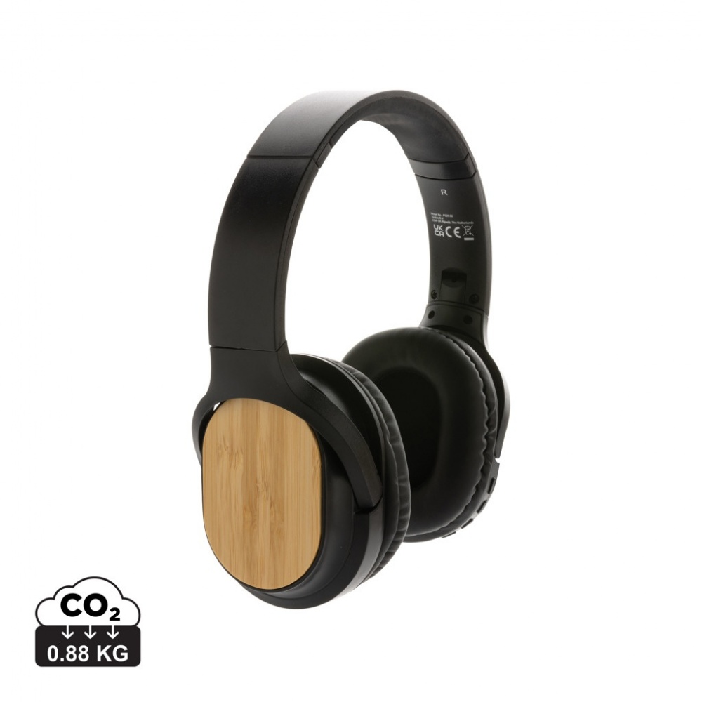 Logotrade advertising products photo of: RCS and bamboo Elite Foldable wireless headphone