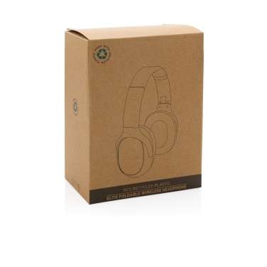 Logo trade promotional giveaway photo of: RCS recycled plastic Elite Foldable wireless headphone